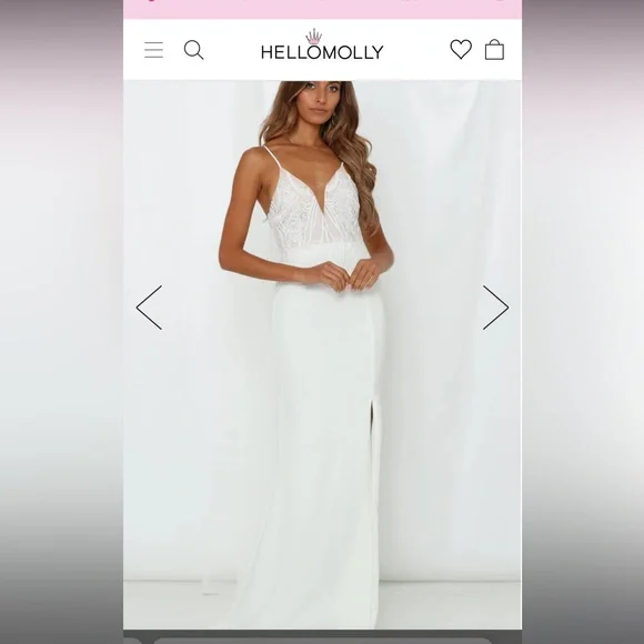 knee length dresses for ladies HELLO MOLLY Winery Tour Midi Dress White